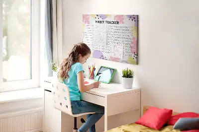 Memobord van kurk Habit tracker voor aan de muur