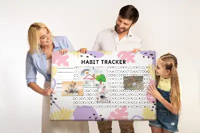 Memobord van kurk Habit tracker voor aan de muur