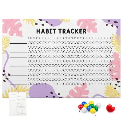 Memobord van kurk Habit tracker voor aan de muur