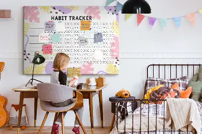 Memobord van kurk Habit tracker voor aan de muur