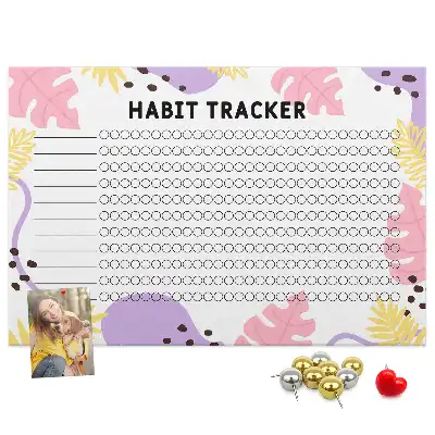 Memobord van kurk Habit tracker voor aan de muur