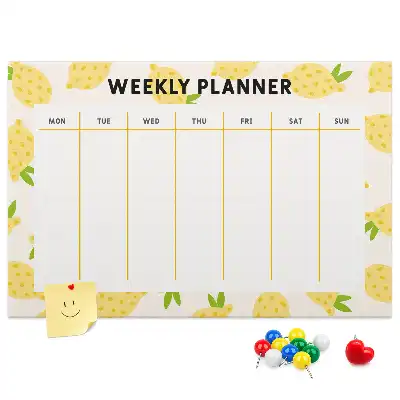 Kurk prikbord Weekplanner citroenen