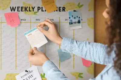 Kurk prikbord Weekplanner citroenen
