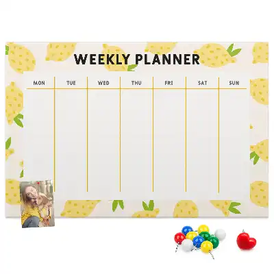 Kurk prikbord Weekplanner citroenen
