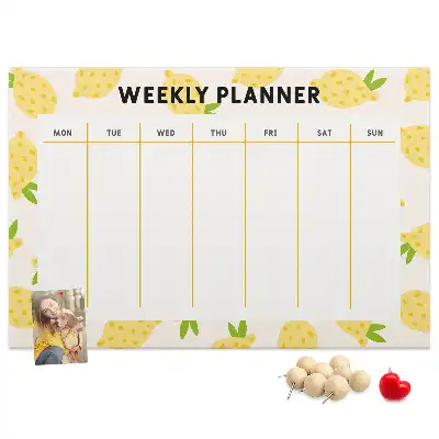 Kurk prikbord Weekplanner citroenen