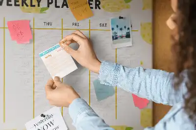 Kurk prikbord Weekplanner citroenen