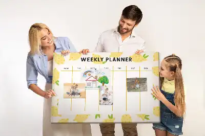 Kurk prikbord Weekplanner citroenen