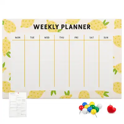 Kurk prikbord Weekplanner citroenen