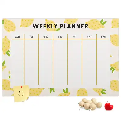 Kurk prikbord Weekplanner citroenen