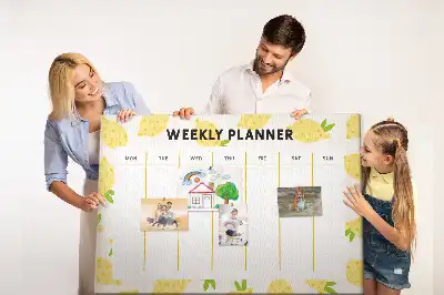 Kurk prikbord Weekplanner citroenen