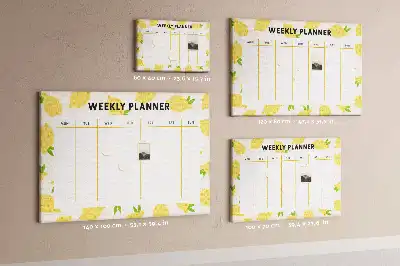 Kurk prikbord Weekplanner citroenen