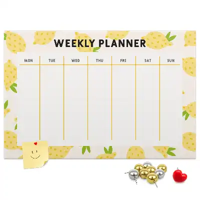 Kurk prikbord Weekplanner citroenen
