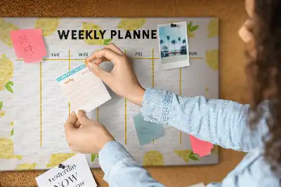Kurk prikbord Weekplanner citroenen