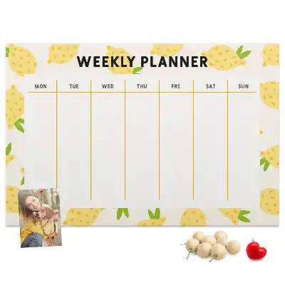 Kurk prikbord Weekplanner citroenen