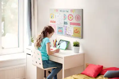 Memobord van kurk Schoolplanner