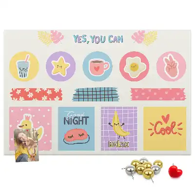 Memobord van kurk Schoolplanner