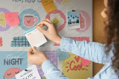Memobord van kurk Schoolplanner