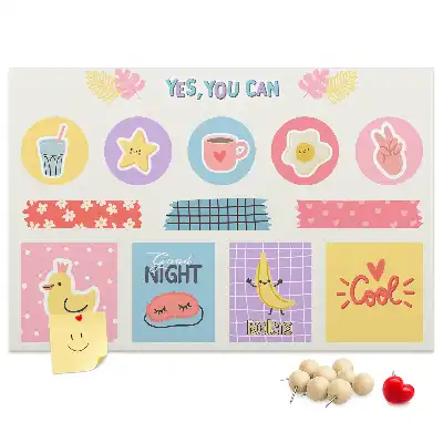 Memobord van kurk Schoolplanner