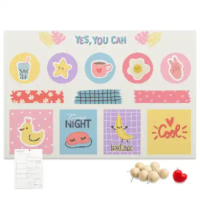 Memobord van kurk Schoolplanner
