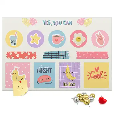 Memobord van kurk Schoolplanner