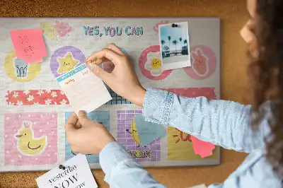 Memobord van kurk Schoolplanner