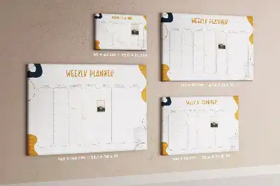 Memobord van kurk Zevendaags schema voor aan de muur