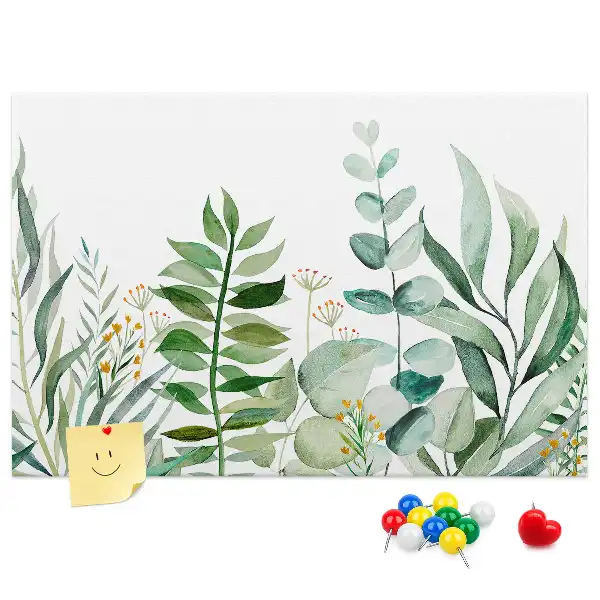 Kurk prikbord Aquarel bladeren