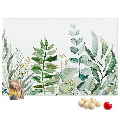 Kurk prikbord Aquarel bladeren