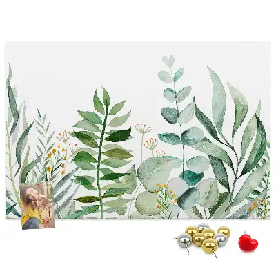 Kurk prikbord Aquarel bladeren