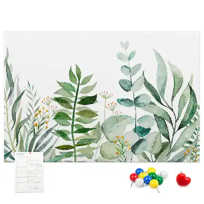 Kurk prikbord Aquarel bladeren