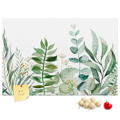 Kurk prikbord Aquarel bladeren