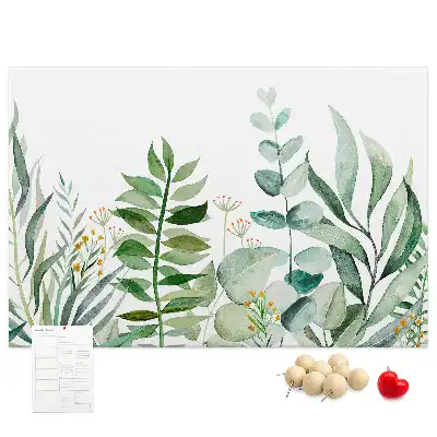 Kurk prikbord Aquarel bladeren