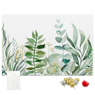 Kurk prikbord Aquarel bladeren