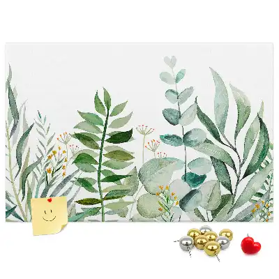 Kurk prikbord Aquarel bladeren