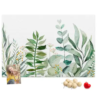 Kurk prikbord Aquarel bladeren