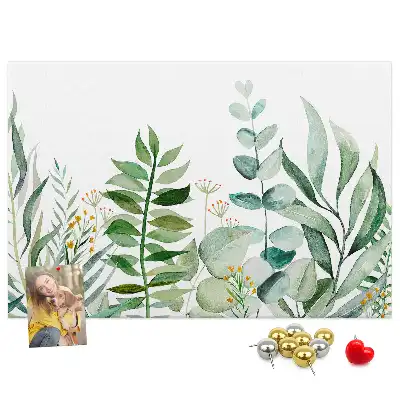 Kurk prikbord Aquarel bladeren