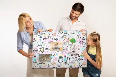 Memobord van kurk Krabbelpatroon