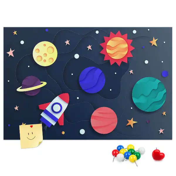 Memobord van kurk Kinderkosmos