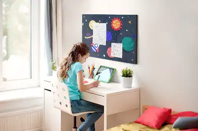 Memobord van kurk Kinderkosmos