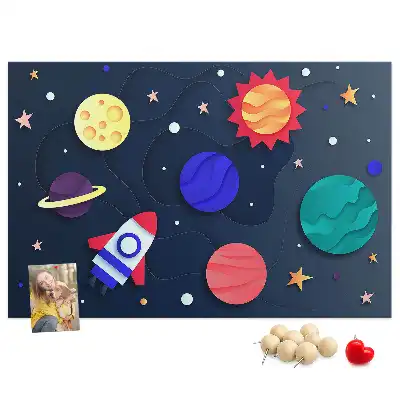 Memobord van kurk Kinderkosmos