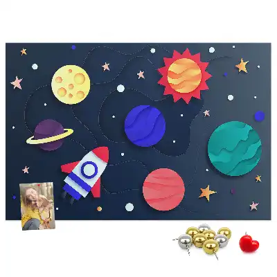 Memobord van kurk Kinderkosmos