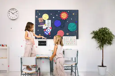 Memobord van kurk Kinderkosmos