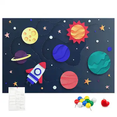 Memobord van kurk Kinderkosmos