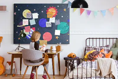 Memobord van kurk Kinderkosmos
