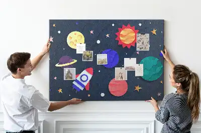 Memobord van kurk Kinderkosmos