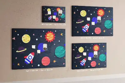 Memobord van kurk Kinderkosmos