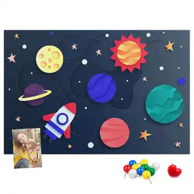 Memobord van kurk Kinderkosmos
