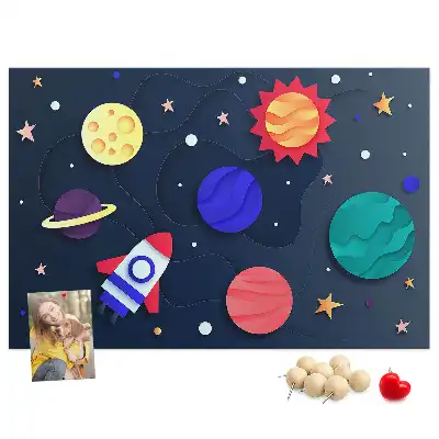 Memobord van kurk Kinderkosmos