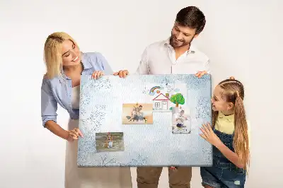 Memobord van kurk Plantenschets
