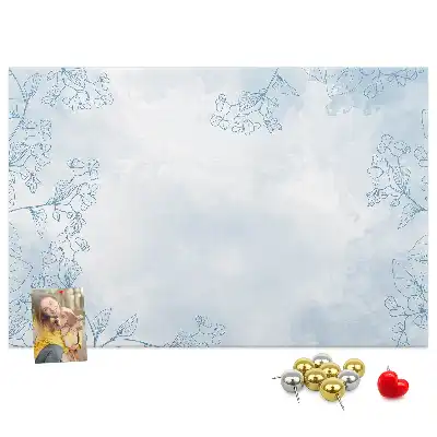Memobord van kurk Plantenschets